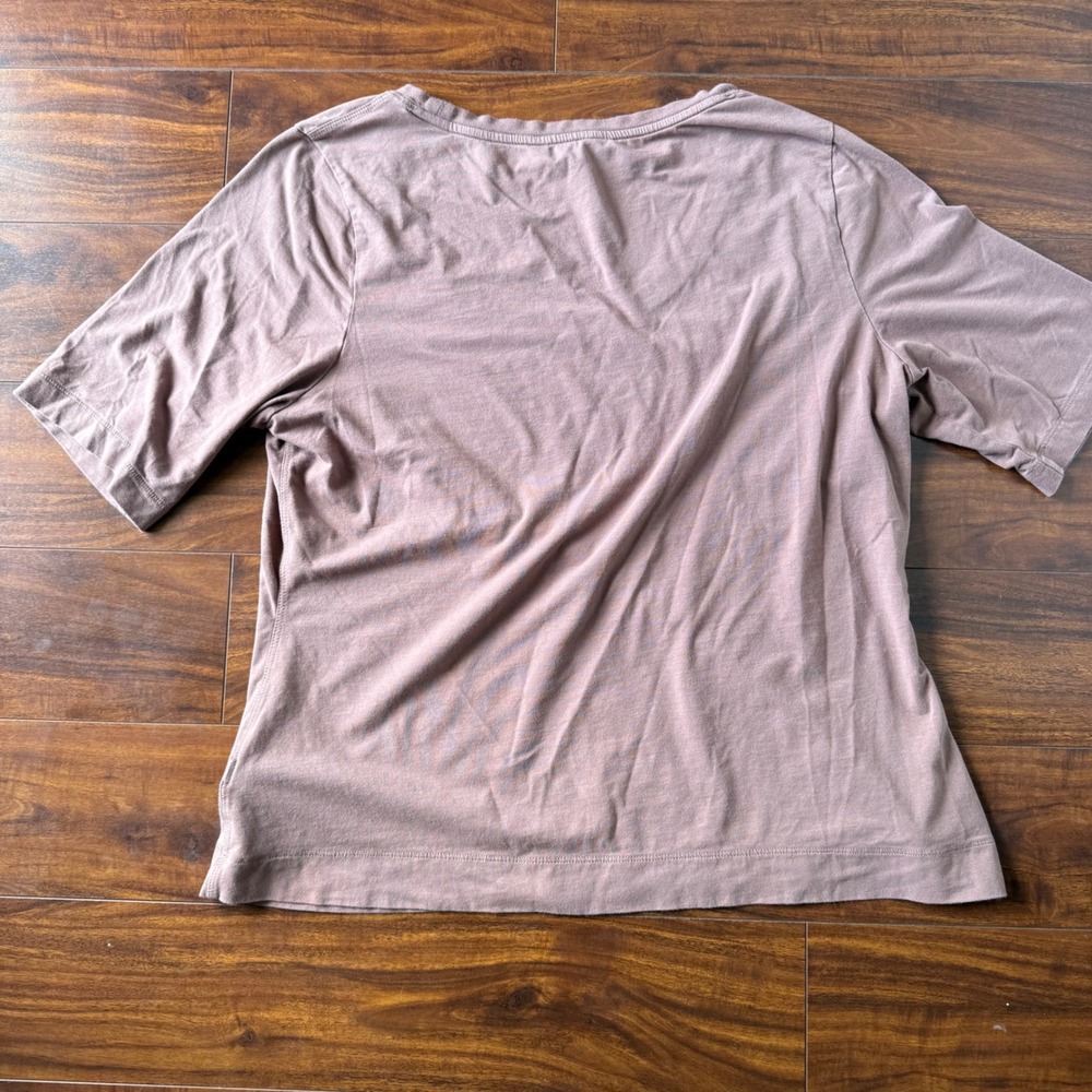 Athleta Outbound Scoop Tee Mauve Brown Short Sleeve Top XL Womens Activewear - Picture 5 of 9